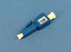 Close-up of a Plug type, singlemode 12dB fixed attenuator at 1300/1550nm with male to female LC/Ultra PC connector