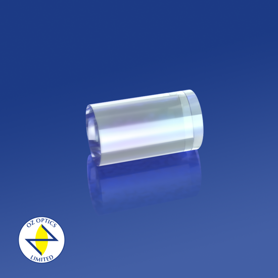 Precision GRIN lens with 1.81mm focal length, 1.8mm diameter, 0.23 pitch, and AR coating optimized for 488-690nm visible wavelength applications