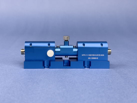 Photo of All Fiber Polarization Controller for 1300/1550 nm with 9/125 singlemode fiber and FC/APC receptacles on both ends